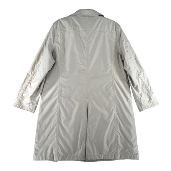 Lands End Beige Quilted Removable Lined Rain Trench Coat Womens X-Large 18/20 - Picture 8 of 14